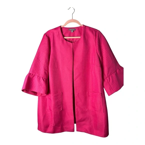 Jessica London Fuchsia Textured Jacket - Picture 6 of 6